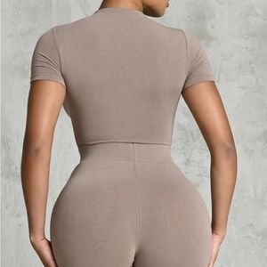 Basix Sculpt Short Sleeve Bodysuit - Nude